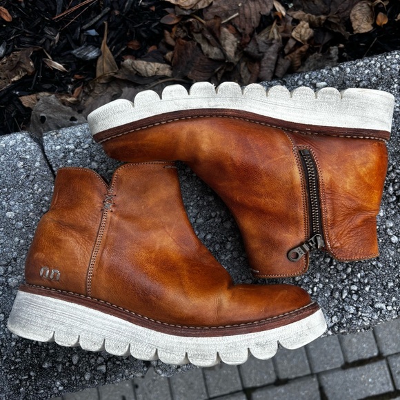 Bed Stu Lydyi platform Leather Ankle Boots Size 7 - Picture 7 of 12